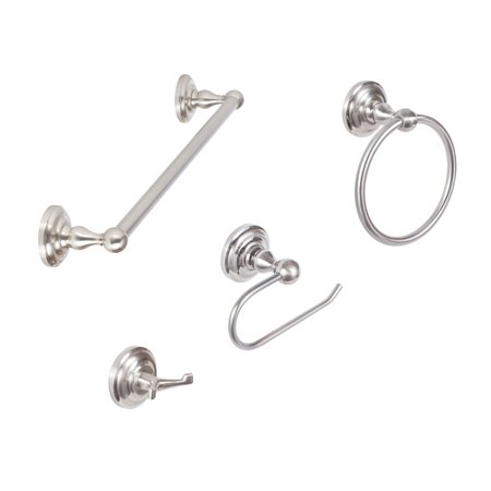 SURE-LOC HARDWARE Sure-Loc Hardware Boulder Series Bath Set, Single Post, Satin Nickel BL-SET-PH1 15